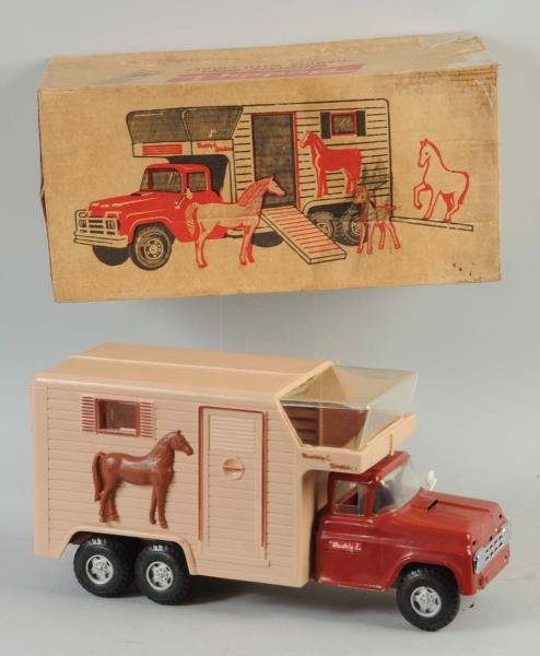 BUDDY L PRESSED STEEL & PLASTIC STABLE TRUCK TOY. 