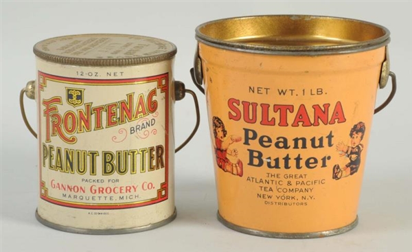 LOT OF 2: PEANUT BUTTER TINS.                     