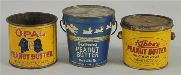 LOT OF 3: PEANUT BUTTER TINS.                     