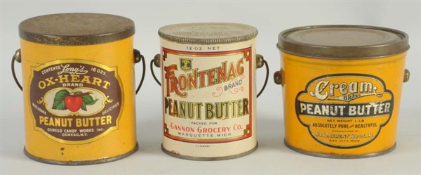 LOT OF 3: PEANUT BUTTER TINS.                     