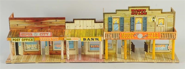 MARX SILVER CITY & WESTERN TOWN PLAY SET.         