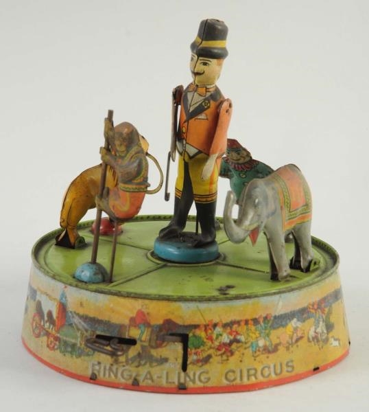 MARX TIN WIND-UP RING- A-LING CIRCUS.             