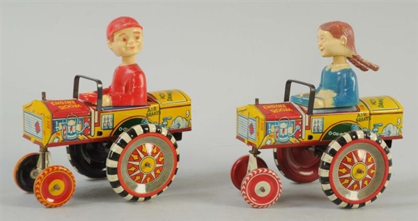 LOT OF 2: MARX TIN CARS WITH KID DRIVERS.         