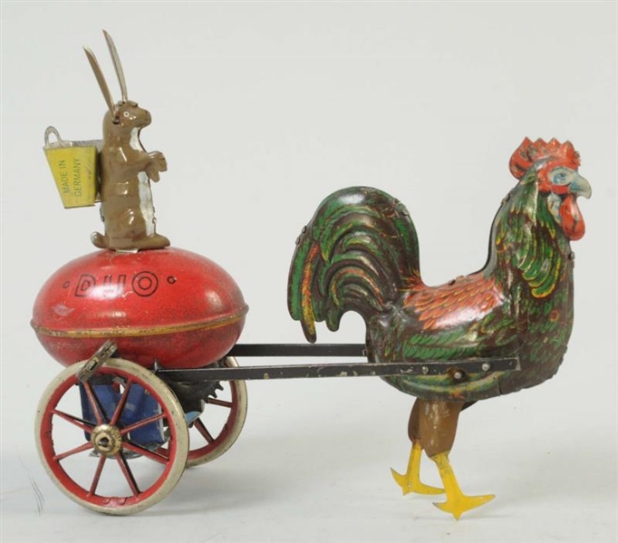 TIN DUO ROOSTER & RABBIT.                         