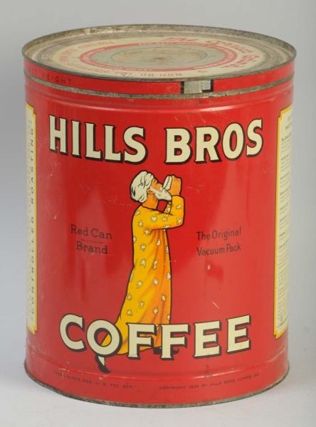 LARGE HILLS BROS. COFFEE TIN.                     