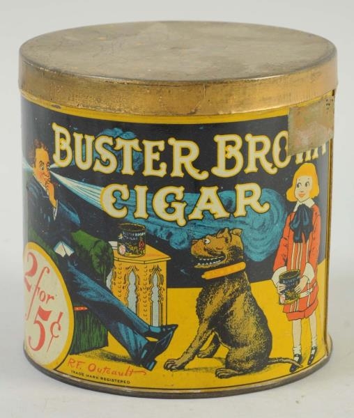 BUSTER BROWN CIGAR CANISTER.                      