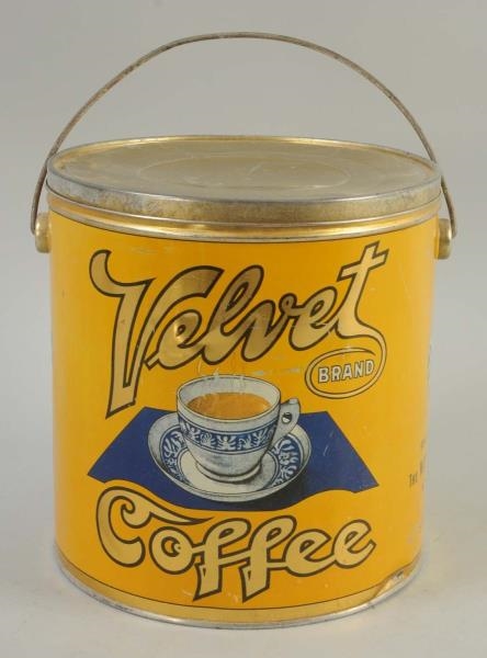 FIVE POUND VELVET COFFEE CAN.                     