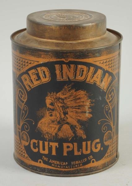 RED INDIAN SMALL TOP CANISTER.                    
