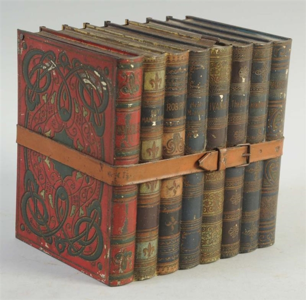 SET OF BOOKS BISCUIT TIN.                         