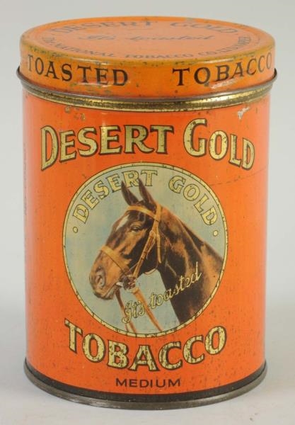 DESERT GOLD TOBACCO TIN.                          
