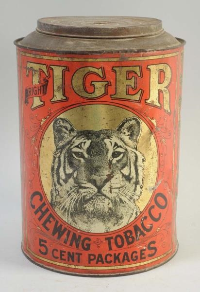 TIGER CHEWING TOBACCO CANISTER.                   