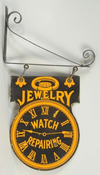 JEWELRY & WATCH REPAIR PORCELAIN SIGN.            