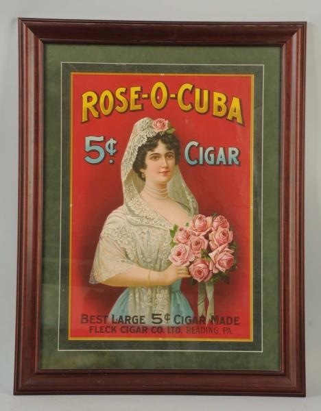 ROSE-O-CUBA PAPER SIGN.                           