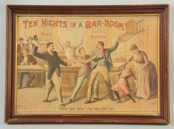 TEN NIGHTS IN A BAR ROOM THEATRE POSTER.          