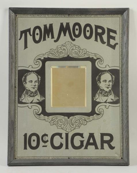 TOM MOORE CIGARS TIN SIGN.                        