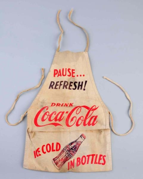1950S COCA-COLA CLOTH APRON.                      