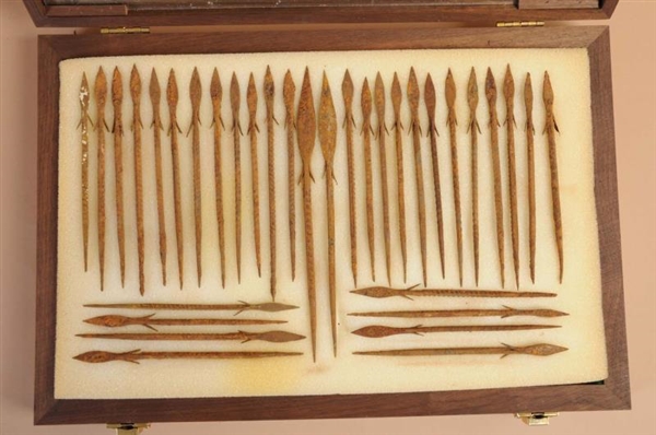 LOT OF REPRODUCTION IRON AFRICAN SPEAR TOPS.      