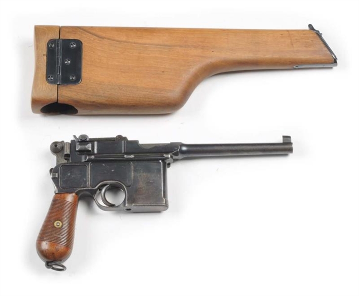 EARLY 1896 MAUSER BROOMHANDLE CONE HAMMER PISTOL. 