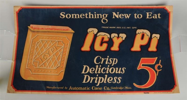 ICY PI ADVERTISING PAPER SIGN.                    