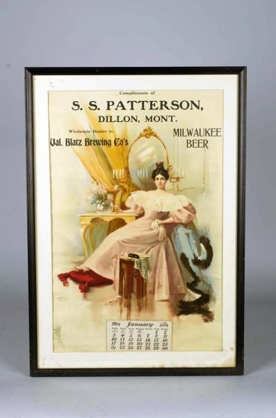 S.S. PATTERSON, DILLON, MONT LIQUOR AD CALENDAR   