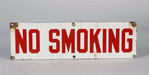 SINGLE-SIDED PORCELAIN "NO SMOKING" SIGN          
