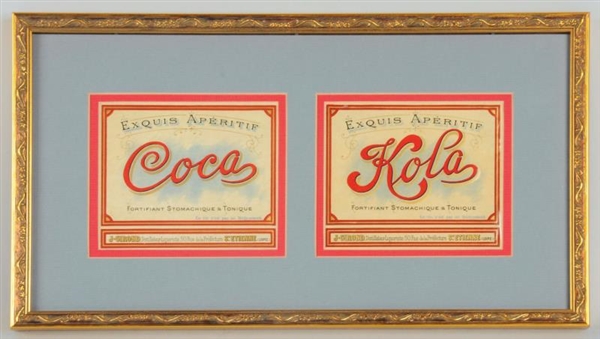 PRE-1900 FRENCH COCA-KOLA PAPER LABELS.           