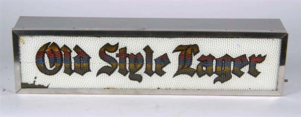REVERSE ON GLASS OLD STYLE LAGER LIGHT UP SIGN    