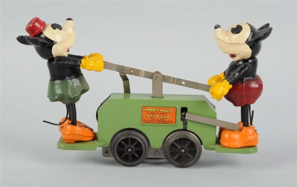 MICKEY AND MINNIE MOUSE HANDCAR.                  