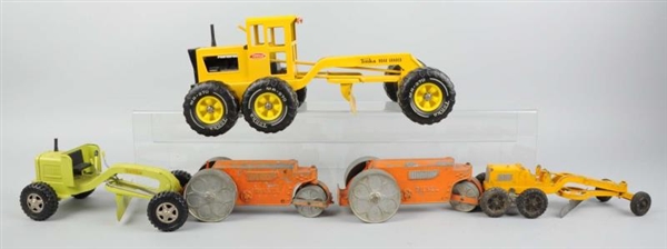 LOT OF 5: PAVING MACHINERY AND ROAD GRADERS.      