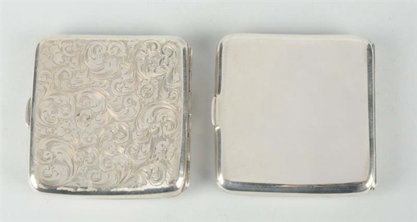 LOT OF 2: STERLING SILVER CIGARETTE CASES.        