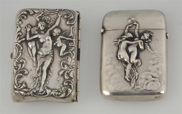 LOT OF 2: STERLING SILVER CIGARETTE CASES.        