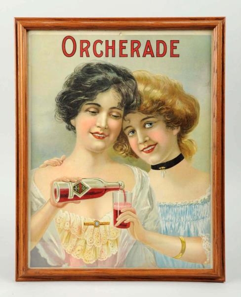 1910-15 ORCHERADE CARDBOARD SIGN.                 