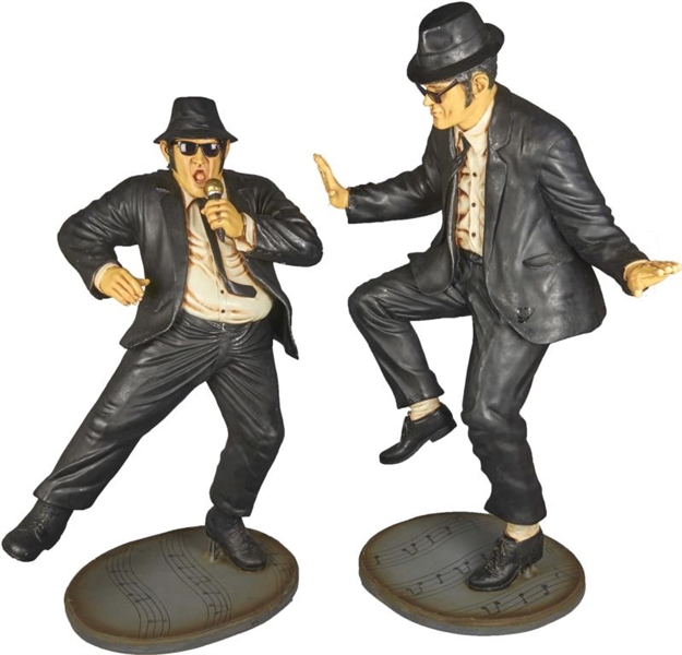LOT OF 2: LIFESIZE STATUES OF THE BLUES BROTHERS  