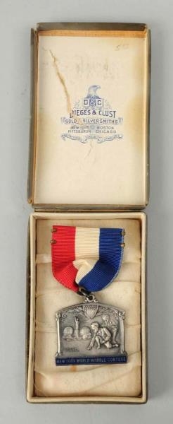 1930S MARBLE TOURNAMENT MEDAL.                   