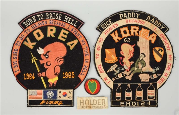 LARGE 1960S KOREAN MILITARY JACKET PATCHES.      