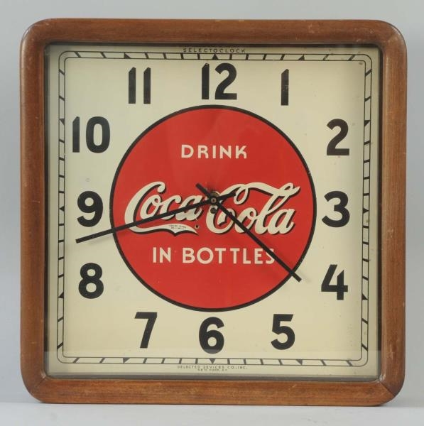 1940S COCA-COLA CLOCK.                            