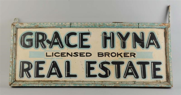 EARLY REAL ESTATE BROKER TRADE SIGN.              