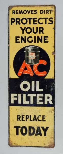 AC OIL FILTER REPLACE TODAY SIGN.                 