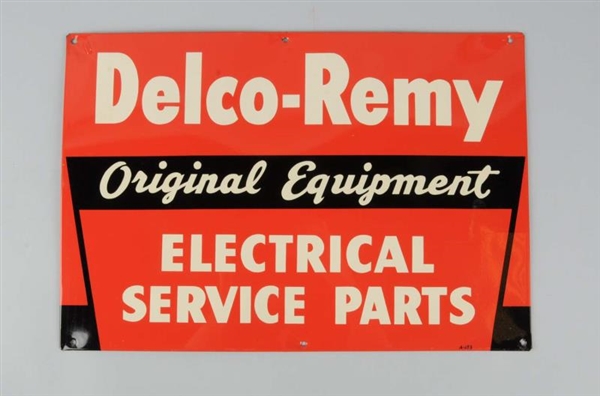 DELCO-REMY ELECTRICAL SERVICE PARTS SIGN.         
