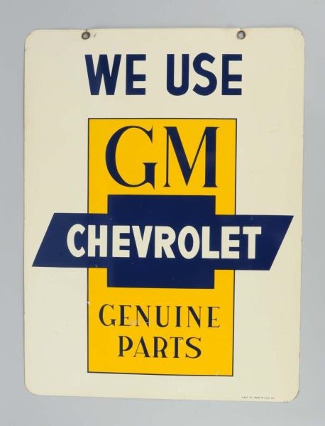 GM CHEVROLET GENUINE PARTS SIGN.                  