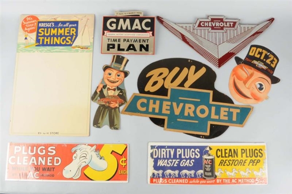 LOT OF 8: CHEVROLET RELATED ITEMS.                