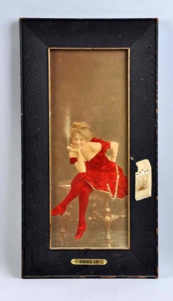 1901 SMOKE UP GIRL IN RED DRESS.                  