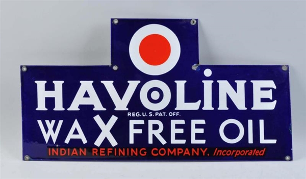 HAVOLINE WAX FREE OIL INDIAN REFINING CO.         