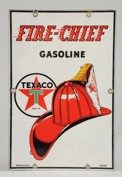 TEXACO (WHITE-T) FIRE CHIEF GASOLINE (SMALL SIZE) 