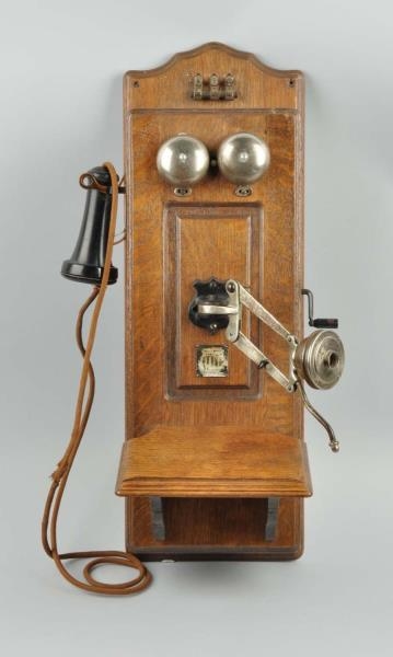 GOLD AMERICAN ELECTRIC WALL PHONE.                