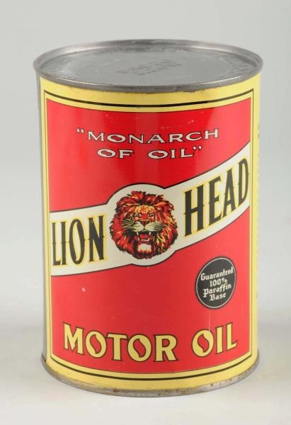 GILMORE LION HEAD MOTOR OIL CAN.                  