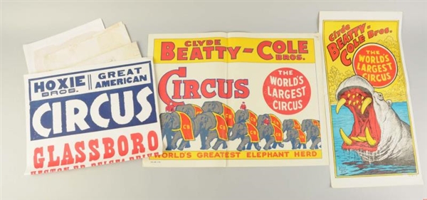 LOT OF CIRCUS POSTERS.                            