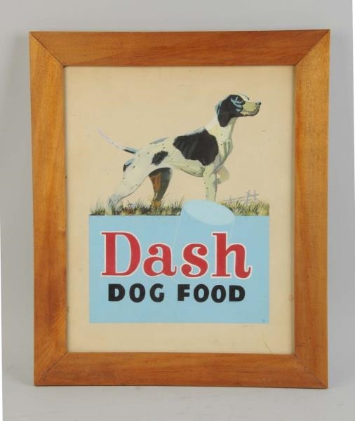 DASH DOG FOOD SIGN ORIGINAL ART.                  
