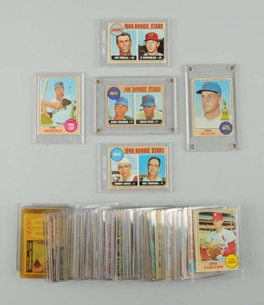 LOT OF APPROX. 65: 1968 TOPPS BASEBALL CARDS.     