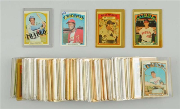 LOT OF APPROX. 80: 1972 TOPPS BASEBALL CARDS.     